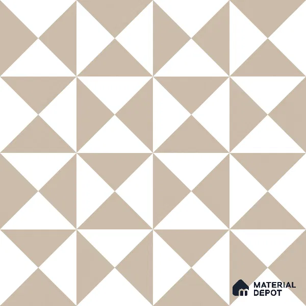 Moroccan Wall & Floor Tile TL 11117 Sand Prism 1 ft x 1 ft Ceramic Matte Finish Tile - 10 mm | Suitable For Kitchen, Bathroom, Balcony