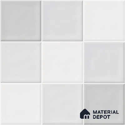 Faux Subway Wall Tile TL 11317 Cloudline White 1 ft x 1 ft Ceramic Glossy Finish Tile - 10 mm | Suitable For Bathroom, Dining Area, Kitchen Backsplash