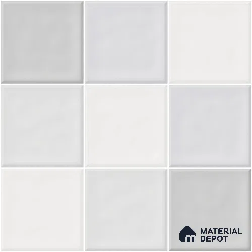 Faux Subway Wall Tile TL 11317 Cloudline White 1 ft x 1 ft Ceramic Glossy Finish Tile - 10 mm | Suitable For Bathroom, Balcony & Kitchen Backsplash
