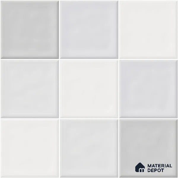 Faux Subway Wall Tile TL 11317 Cloudline White 1 ft x 1 ft Ceramic Glossy Finish Tile - 10 mm | Suitable For Bathroom, Dining Area, Kitchen Backsplash