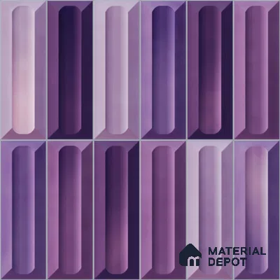 Faux Subway Wall Tile TL 11297 Violet Prism 1 ft x 1 ft Ceramic Glossy Finish Tile - 10 mm | Suitable For Bathroom, Balcony & Kitchen Backsplash (Sample)