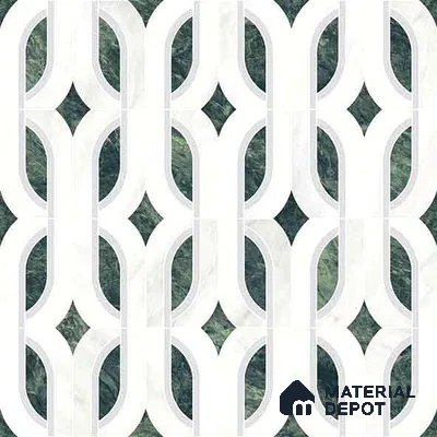 Moroccan Carving Wall & Floor Tile TL 11671 Verdant Lattice 1 ft x 1 ft Ceramic Carving Matte Finish Tile - 10 mm | Suitable For Bathroom, Dining Area, Kitchen