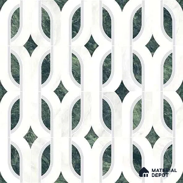 Moroccan Carving Wall & Floor Tile TL 11671 Verdant Lattice 1 ft x 1 ft Ceramic Carving Matte Finish Tile - 10 mm | Suitable For Bathroom, Dining Area, Kitchen