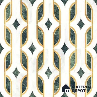 Moroccan Carving Wall & Floor Tile TL 11671 B Verdant Deco 1 ft x 1 ft Ceramic Carving Matte Finish Tile - 10 mm | Suitable For Bathroom, Dining Area, Kitchen