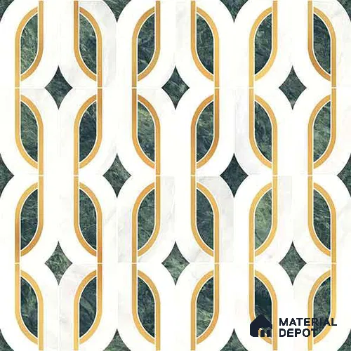 Moroccan Carving Wall & Floor Tile TL 11671 B Verdant Deco 1 ft x 1 ft Ceramic Carving Matte Finish Tile - 10 mm | Suitable For Bathroom, Dining Area, Kitchen