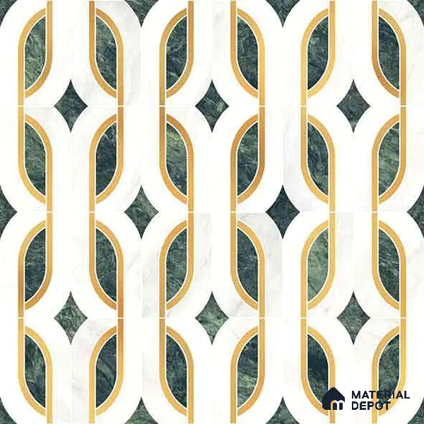 Moroccan Carving Wall & Floor Tile TL 11671 B Verdant Deco 1 ft x 1 ft Ceramic Carving Matte Finish Tile - 10 mm | Suitable For Bathroom, Dining Area, Kitchen