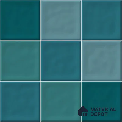 Faux Subway Wall Tile TL 11318 Azure Tides 1 ft x 1 ft Ceramic Glossy Finish Tile - 10 mm | Suitable For Bathroom, Dining Area, Kitchen Backsplash