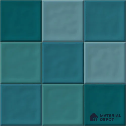 Faux Subway Wall Tile TL 11318 Azure Tides 1 ft x 1 ft Ceramic Glossy Finish Tile - 10 mm | Suitable For Bathroom, Dining Area, Kitchen Backsplash