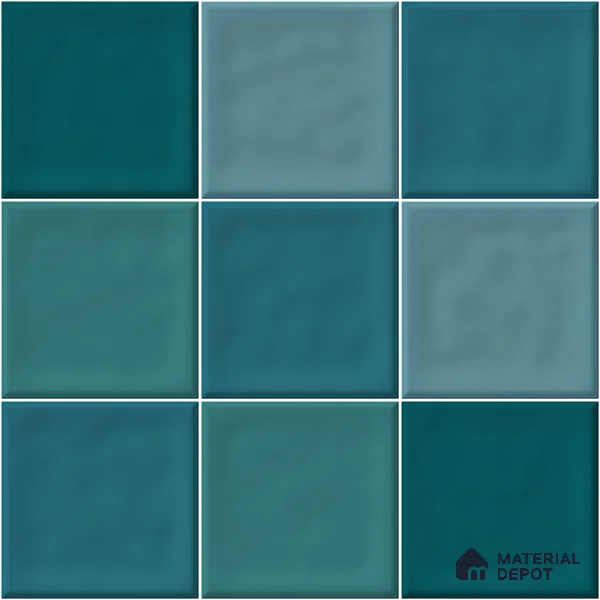 Faux Subway Wall Tile TL 11318 Azure Tides 1 ft x 1 ft Ceramic Glossy Finish Tile - 10 mm | Suitable For Bathroom, Dining Area, Kitchen Backsplash