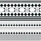 Moroccan Wall & Floor Carpet Border Tile TL 11143 Monochrome Rhythm 1 ft x 1 ft Ceramic Matte Finish Tile - 10 mm | Suitable For Living Room, Kitchen, Dining Area | Image 06