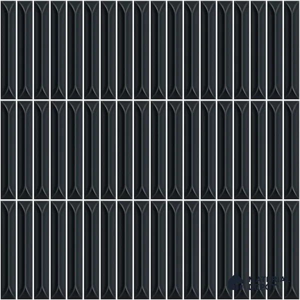 Faux Kitkat Subway Wall Tile TL 11310 Noir Pinnacle 1 ft x 1 ft Ceramic Glossy Finish Tile - 10 mm | Suitable For Bathroom, Balcony & Kitchen Backsplash (Sample)