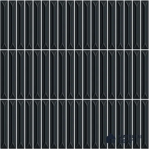 Faux Kitkat Subway Wall Tile TL 11310 Noir Pinnacle 1 ft x 1 ft Ceramic Glossy Finish Tile - 10 mm | Suitable For Bathroom, Dining Area, Kitchen Backsplash