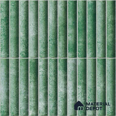 Faux Subway Wall Tile TL 11288 Verdant Pillar 1 ft x 1 ft Ceramic Glossy Finish Tile - 10 mm | Suitable For Bathroom, Dining Area, Kitchen Backsplash