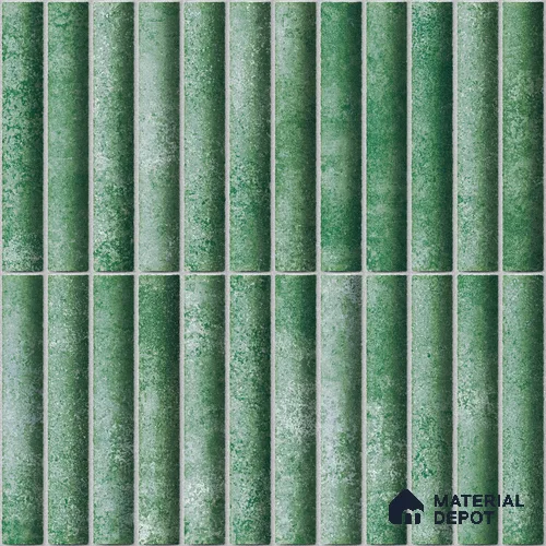 Faux Subway Wall Tile TL 11288 Verdant Pillar 1 ft x 1 ft Ceramic Glossy Finish Tile - 10 mm | Suitable For Bathroom, Dining Area, Kitchen Backsplash