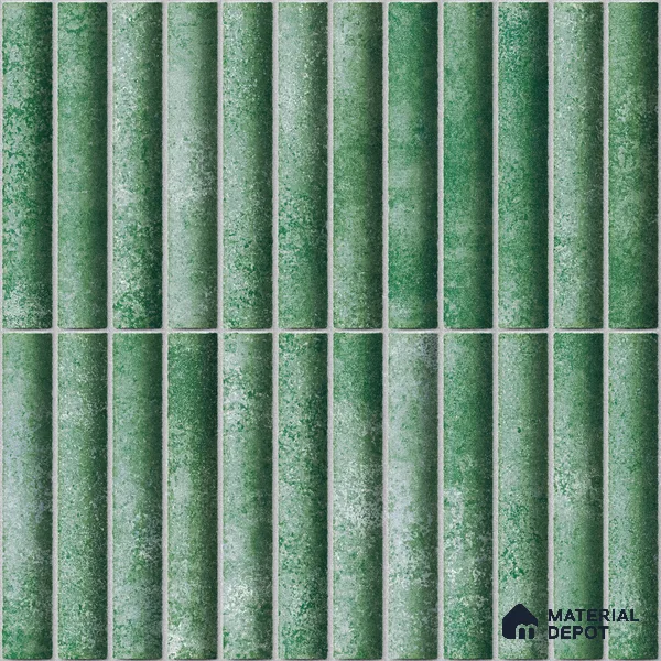 Faux Subway Wall Tile TL 11288 Verdant Pillar 1 ft x 1 ft Ceramic Glossy Finish Tile - 10 mm | Suitable For Bathroom, Dining Area, Kitchen Backsplash