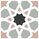 Moroccan Wall & Floor Carpet Center Tile TL 11164 Mosaic Starfall 1 ft x 1 ft Ceramic Matte Finish Tile - 10 mm | Suitable For Kitchen, Bathroom, Balcony | Image 04
