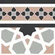 Moroccan Wall & Floor Carpet Border Tile TL 11165 Mosaic Tapestry 1 ft x 1 ft Ceramic Matte Finish Tile - 10 mm | Suitable For Kitchen, Bathroom, Balcony | Image 01