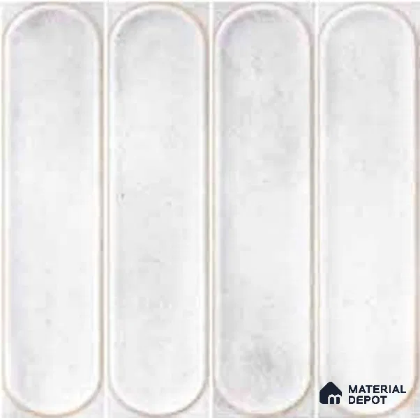 Faux Subway Wall Tile TL 11334 Frosted Pillar 1 ft x 1 ft Ceramic Glossy Finish Tile - 10 mm | Suitable For Bathroom, Balcony & Kitchen Backsplash