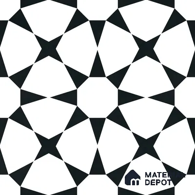 Moroccan Monochrome Wall & Floor Tile TL 11134 Nova Star 1 ft x 1 ft Ceramic Matte Finish Tile - 10 mm | Suitable For Kitchen, Bathroom, Balcony
