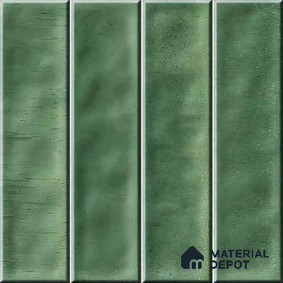 Faux Subway Wall Tile TL 11304 Sage Flute 1 ft x 1 ft Ceramic Glossy Finish Tile - 10 mm | Suitable For Bathroom, Dining Area, Kitchen Backsplash