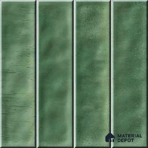 Faux Subway Wall Tile TL 11304 Sage Flute 1 ft x 1 ft Ceramic Glossy Finish Tile - 10 mm | Suitable For Bathroom, Balcony & Kitchen Backsplash