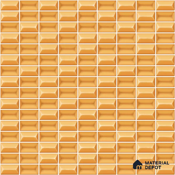 Faux Subway Wall Tile TL 11324 Honey Brick 1 ft x 1 ft Ceramic Glossy Finish Tile - 10 mm | Suitable For Bathroom, Dining Area, Kitchen Backsplash
