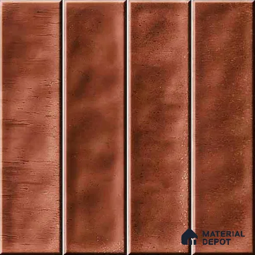 Faux Subway Wall Tile TL 11301 Copperwood Plank 1 ft x 1 ft Ceramic Glossy Finish Tile - 10 mm | Suitable For Bathroom, Kitchen Backsplash
