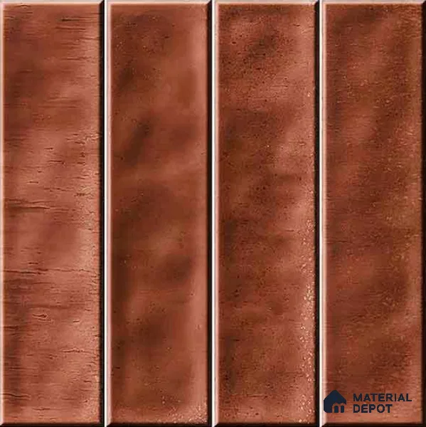 Faux Subway Wall Tile TL 11301 Copperwood Plank 1 ft x 1 ft Ceramic Glossy Finish Tile - 10 mm | Suitable For Bathroom, Kitchen Backsplash