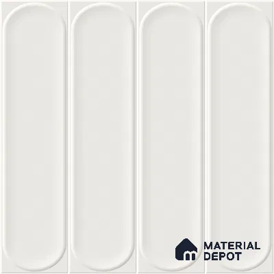 Faux Subway Wall Tile TL 11329 Arctic Pillar 1 ft x 1 ft Ceramic Glossy Finish Tile - 10 mm | Suitable For Bathroom, Dining Area, Kitchen Backsplash