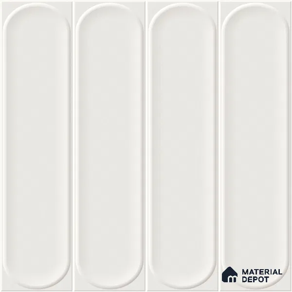 Faux Subway Wall Tile TL 11329 Arctic Pillar 1 ft x 1 ft Ceramic Glossy Finish Tile - 10 mm | Suitable For Bathroom, Dining Area, Kitchen Backsplash