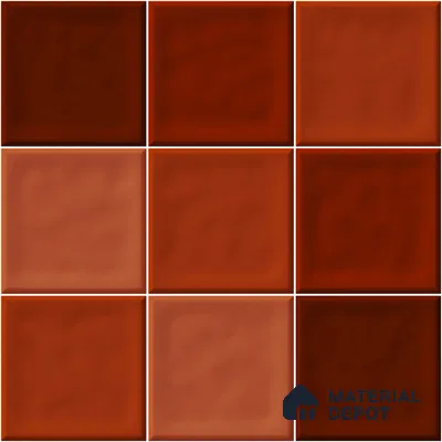 Faux Subway Wall Tile TL 11319 Sunset Terracotta 1 ft x 1 ft Ceramic Glossy Finish Tile - 10 mm | Suitable For Bathroom, Dining Area, Kitchen Backsplash