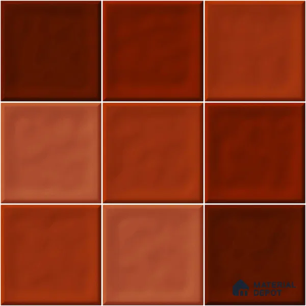 Faux Subway Wall Tile TL 11319 Sunset Terracotta 1 ft x 1 ft Ceramic Glossy Finish Tile - 10 mm | Suitable For Bathroom, Dining Area, Kitchen Backsplash
