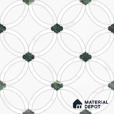 Moroccan Carving Wall & Floor Tile TL 11665 Emerald Lattice 1 ft x 1 ft Ceramic Carving Matte Finish Tile - 10 mm | Suitable For Bathroom, Dining Area, Kitchen