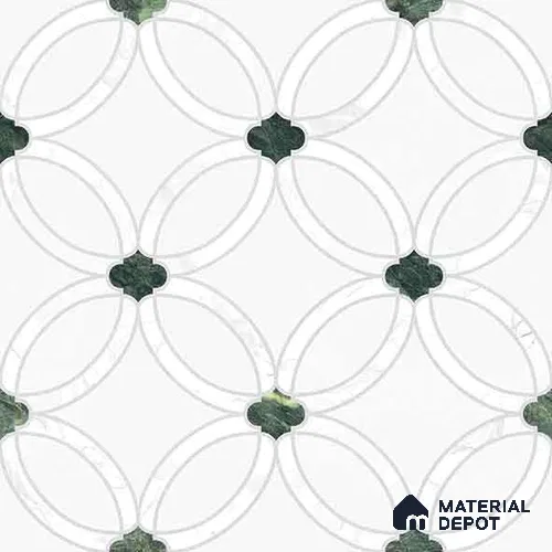 Moroccan Carving Wall & Floor Tile TL 11665 Emerald Lattice 1 ft x 1 ft Ceramic Carving Matte Finish Tile - 10 mm | Suitable For Bathroom, Dining Area, Kitchen