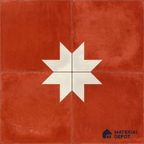 Moroccan Wall & Floor Center 3 Carpet Tile TL 11209 Starfire Terra 1 ft x 1 ft Ceramic Matte Finish Tile - 10 mm | Suitable For Kitchen, Bathroom, Living Room
