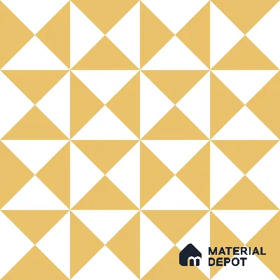 Moroccan Wall & Floor Tile TL 11116 Golden Prism 1 ft x 1 ft Ceramic Matte Finish Tile - 10 mm | Suitable For Kitchen, Bathroom, Balcony
