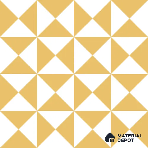 Moroccan Wall & Floor Tile TL 11116 Golden Prism 1 ft x 1 ft Ceramic Matte Finish Tile - 10 mm | Suitable For Kitchen, Bathroom, Balcony