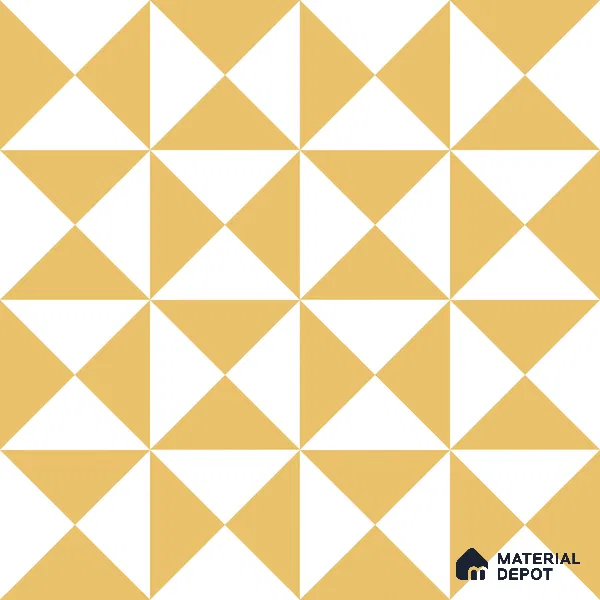 Moroccan Wall & Floor Tile TL 11116 Golden Prism 1 ft x 1 ft Ceramic Matte Finish Tile - 10 mm | Suitable For Kitchen, Bathroom, Balcony