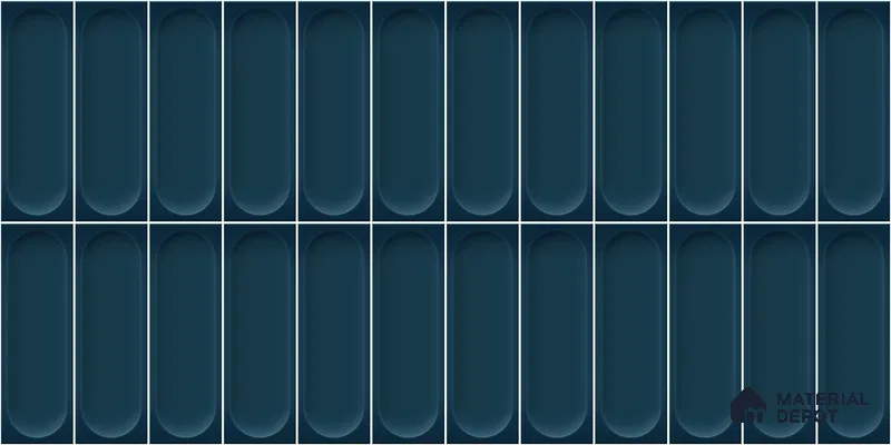 Faux Subway Wall Tile TL 11242 Aqua Capsule 2 ft x 1 ft Ceramic Glossy Finish Tile - 9 mm | Suitable For Bathroom, Dining Area, Kitchen Backsplash
