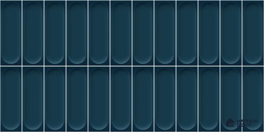 Faux Subway Wall Tile TL 11242 Aqua Capsule 2 ft x 1 ft Ceramic Glossy Finish Tile - 9 mm | Suitable For Bathroom, Balcony & Kitchen Backsplash
