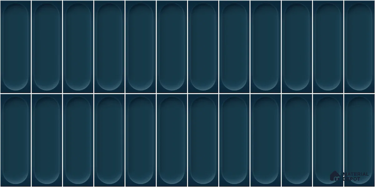 Faux Subway Wall Tile TL 11242 Aqua Capsule 2 ft x 1 ft Ceramic Glossy Finish Tile - 9 mm | Suitable For Bathroom, Dining Area, Kitchen Backsplash