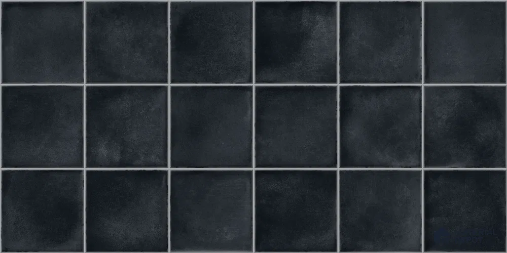 Faux Subway Wall Tile TL 11251 Noir Forge 2 ft x 1 ft Ceramic Glossy Finish Tile - 9 mm | Suitable For Bathroom, Balcony & Kitchen Backsplash