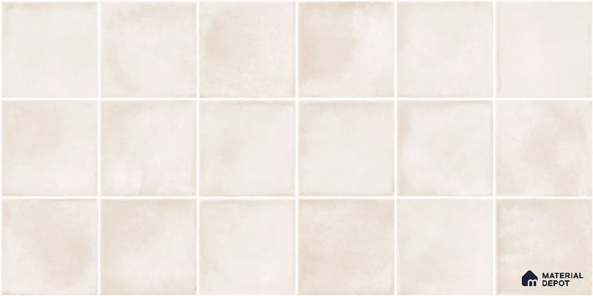 Faux Subway Wall Tile TL 11252 Ivory Mist 2 ft x 1 ft Ceramic Glossy Finish Tile - 9 mm | Suitable For Bathroom, Basin Area, Kitchen Backsplash