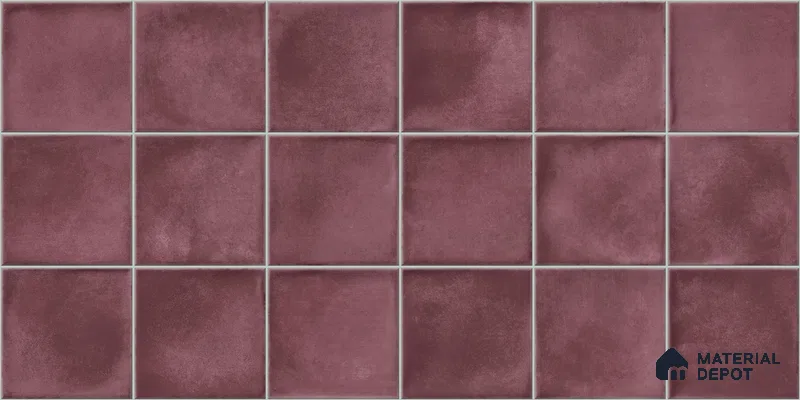 Faux Subway Wall Tile TL 11252 B Mulberry Mist 2 ft x 1 ft Ceramic Glossy Finish Tile - 9 mm | Suitable For Bathroom, Balcony & Kitchen Backsplash