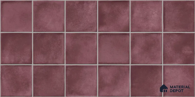 Faux Subway Wall Tile TL 11252 B Mulberry Mist 2 ft x 1 ft Ceramic Glossy Finish Tile - 9 mm | Suitable For Bathroom, Balcony & Kitchen Backsplash