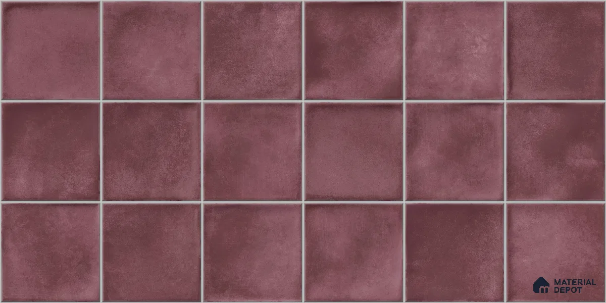 Faux Subway Wall Tile TL 11252 B Mulberry Mist 2 ft x 1 ft Ceramic Glossy Finish Tile - 9 mm | Suitable For Bathroom, Balcony & Kitchen Backsplash