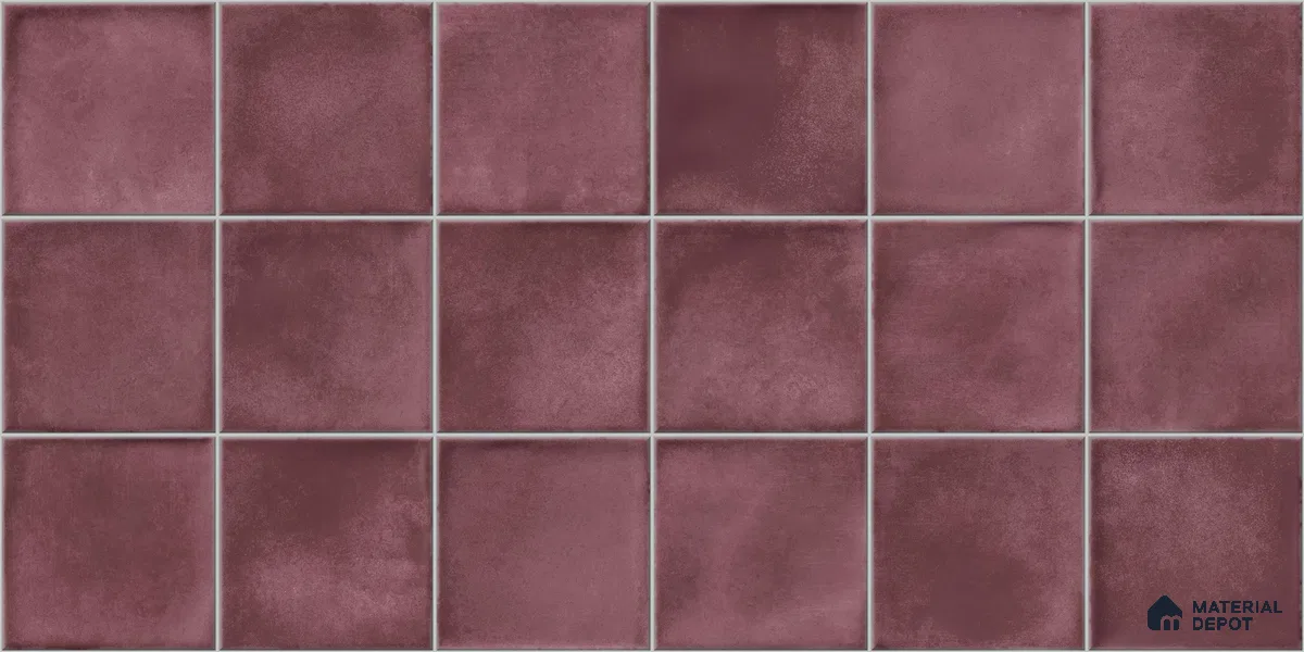 Faux Subway Wall Tile TL 11252 B Mulberry Mist 2 ft x 1 ft Ceramic Glossy Finish Tile - 9 mm | Suitable For Bathroom, Balcony & Kitchen Backsplash