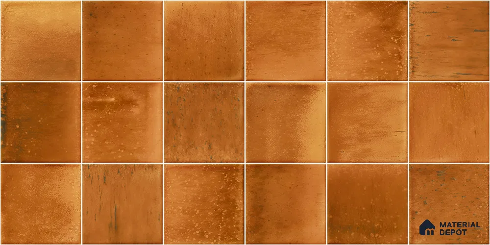 Faux Subway Wall Tile TL 11247 Bronze Ember 2 ft x 1 ft Ceramic Glossy Finish Tile - 9 mm | Suitable For Bathroom, Basin Area, Kitchen Backsplash