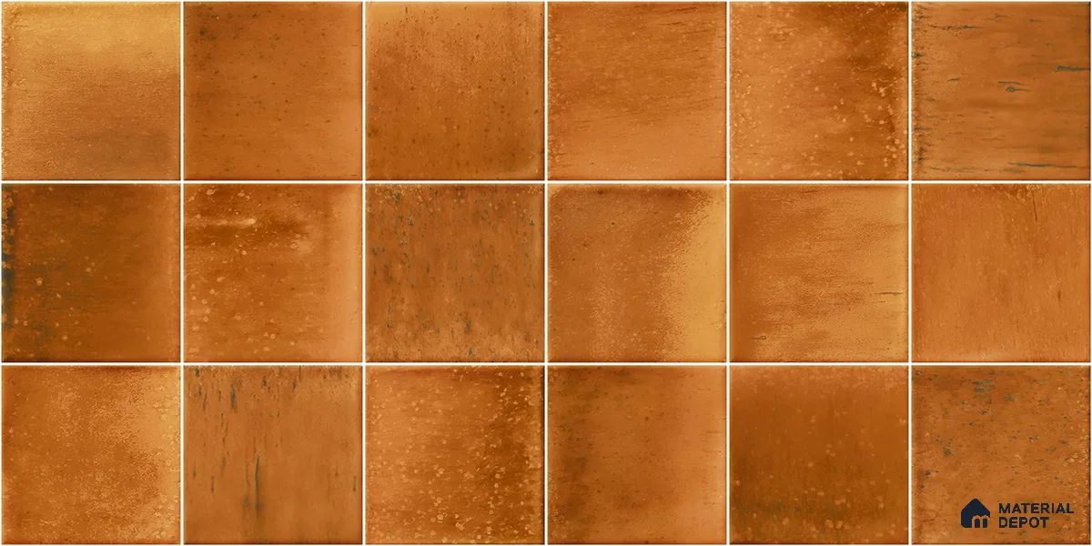 Faux Subway Wall Tile TL 11247 Bronze Ember 2 ft x 1 ft Ceramic Glossy Finish Tile - 9 mm | Suitable For Bathroom, Basin Area, Kitchen Backsplash