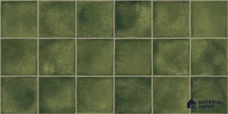 Faux Subway Wall Tile TL 11258 Verdant Mist 2 ft x 1 ft Ceramic Glossy Finish Tile - 9 mm | Suitable For Bathroom, Basin Area, Kitchen Backsplash